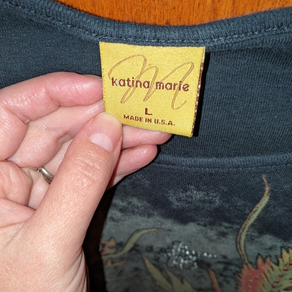 Beautiful women's large Katina Marie shirt with phoenixes in flight - Picture 4 of 4